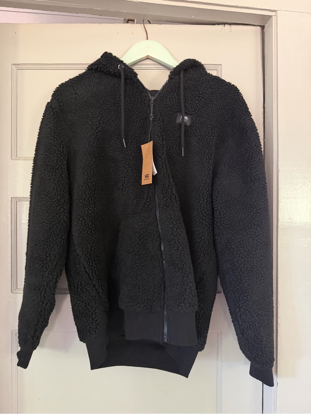 Vans Black Sherpa Hoodie Jacket S